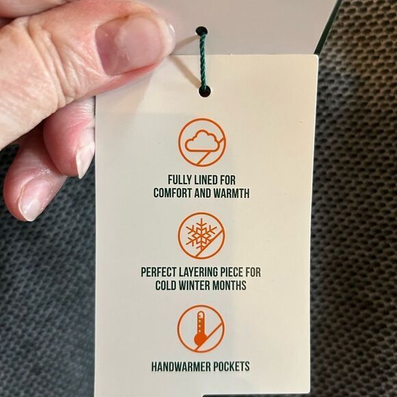 New Orvis Men Fleece Lined 1/4 Zip Pullover Black & White Medium - Picture 10 of 15